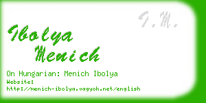 ibolya menich business card